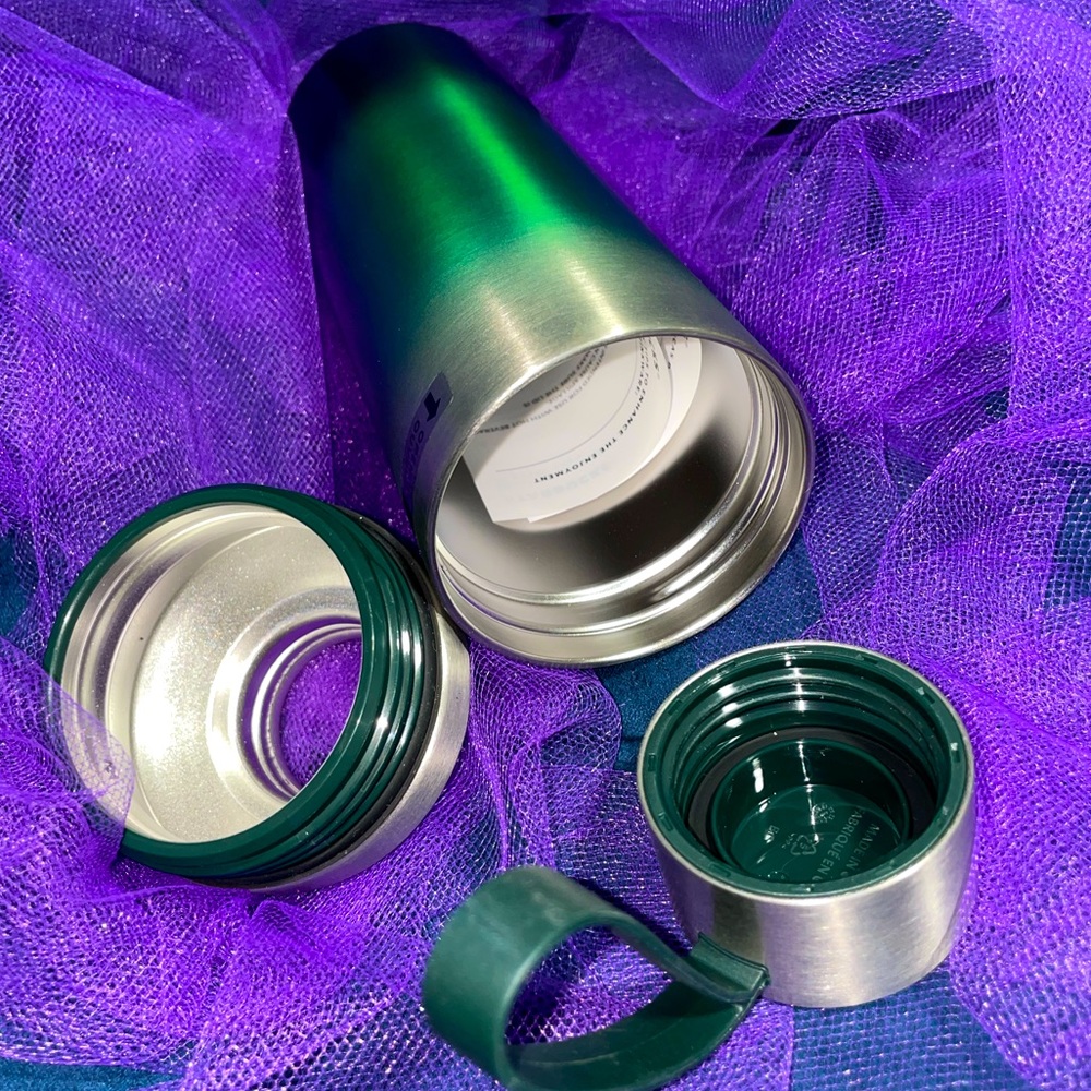 Starbucks 3 piece metal cup/tumbler NWT Green